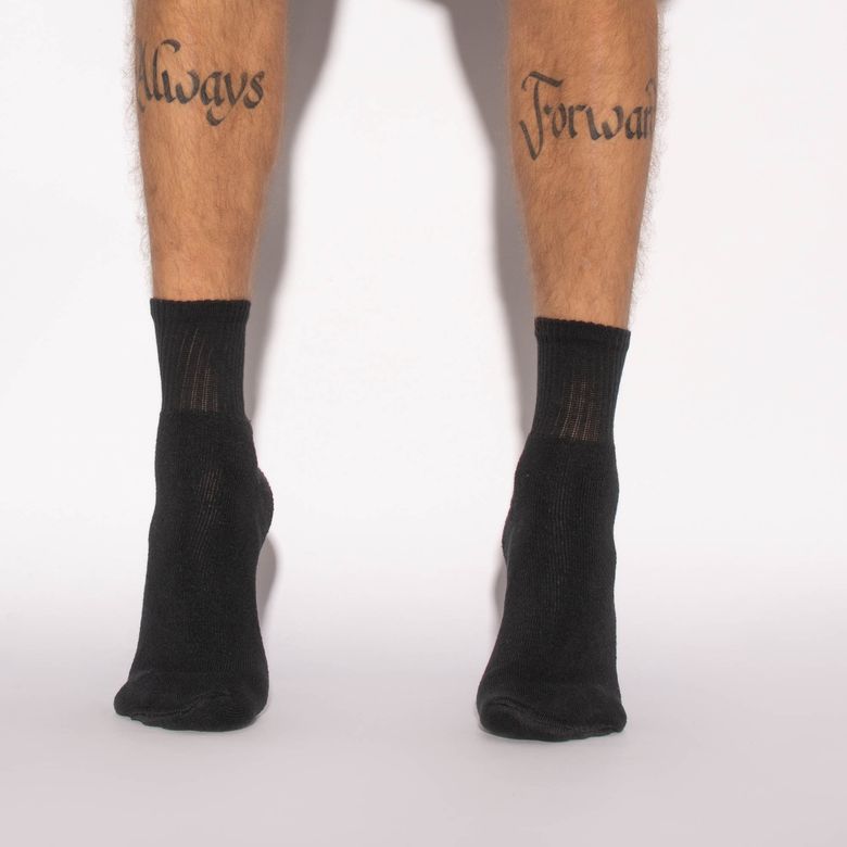 Meia Masculina Preta Cano Médio Soft Tênis Nº 39 a 43 ME450