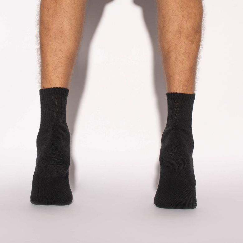 Meia Masculina Preta Cano Médio Soft Tênis Nº 39 a 43 ME450