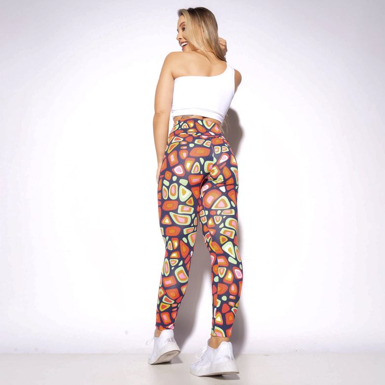 Legging Fitness Estampada Formas Coloridas LG1937