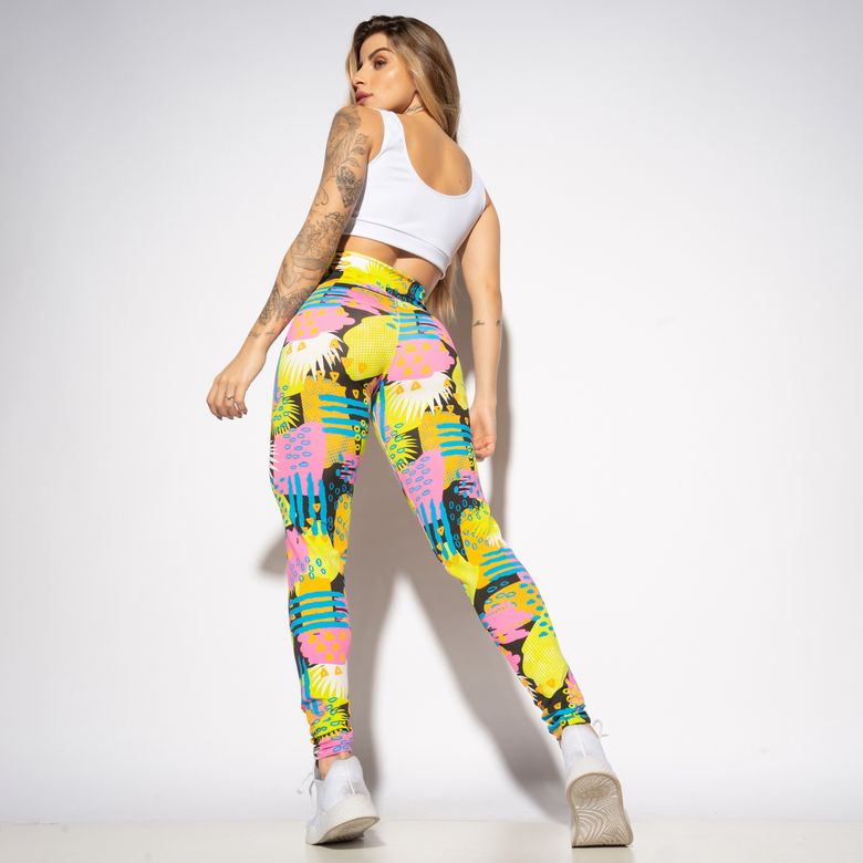 Legging Fitness Estampada Colorido com Manchas LG1972