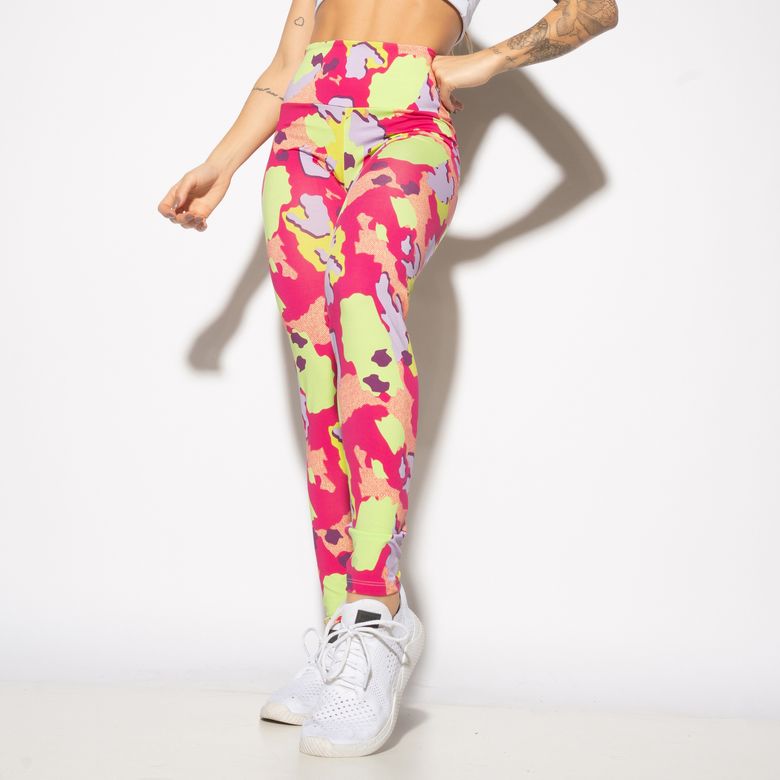 Legging Fitness Estampada Camuflado Candy Color LG1979