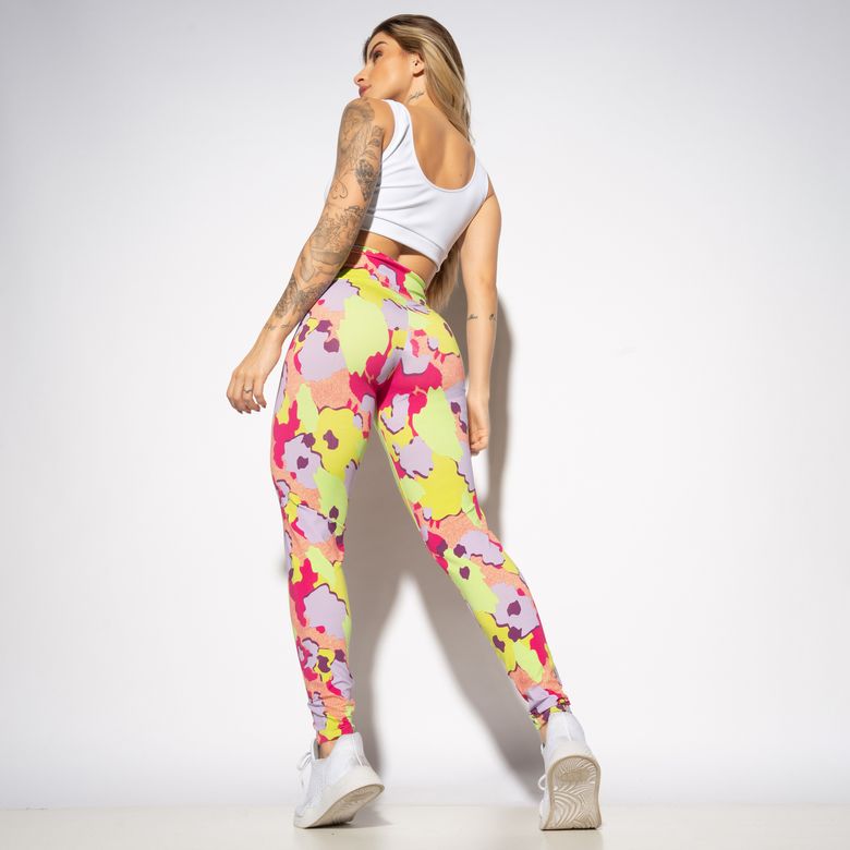 Legging Fitness Estampada Camuflado Candy Color LG1979