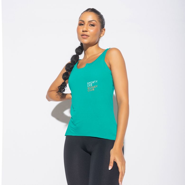 Camiseta Fitness Verde Sporty Life  CT808