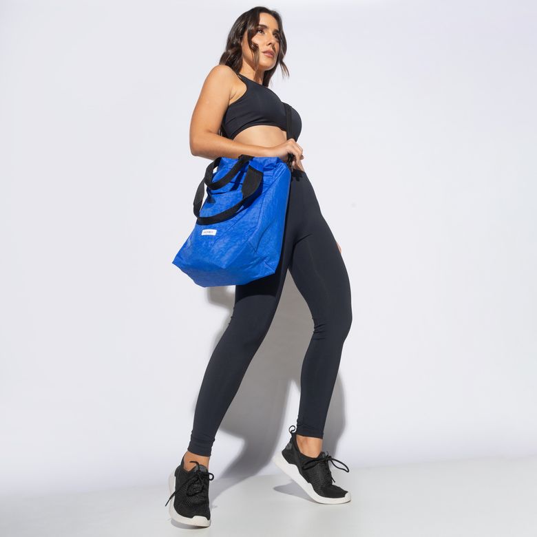 Bolsa Fitness Azul com Bolso Externo BA077