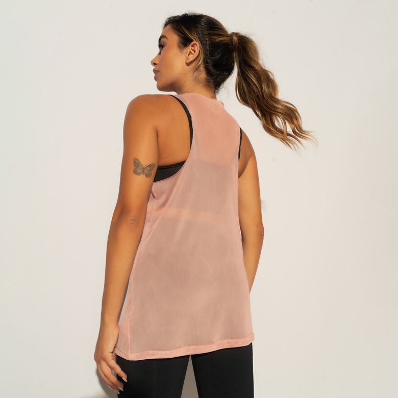 Regata Fitness Rosa Nadador em Tule RG121