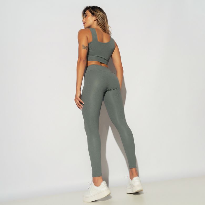 Legging Fitness Básica Skin Cinza LG2208