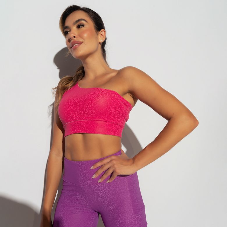 Top Fitness Assimétrico Skin Rosa TP1573