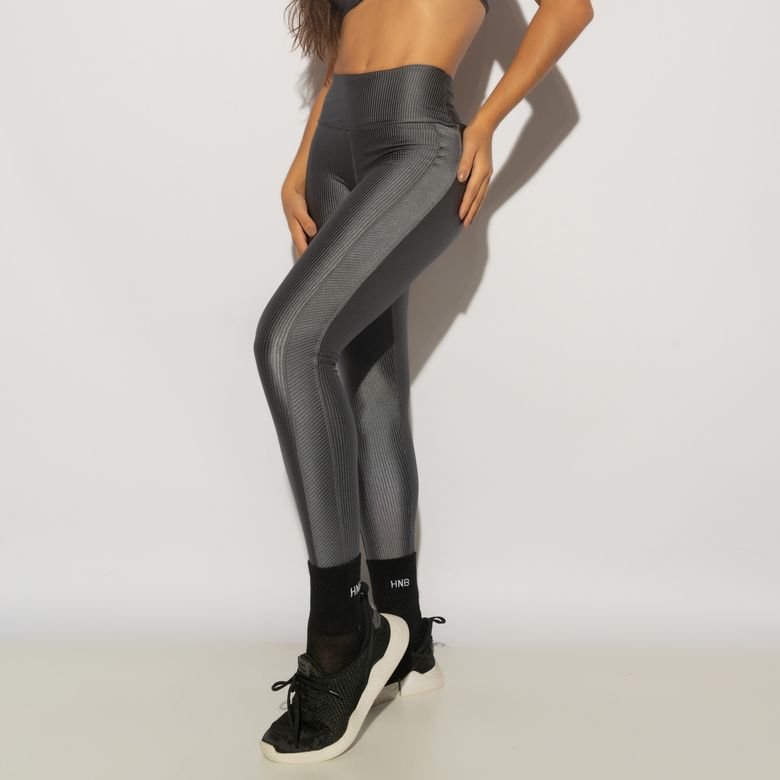 Legging Fitness Cinza Canelado LG2194