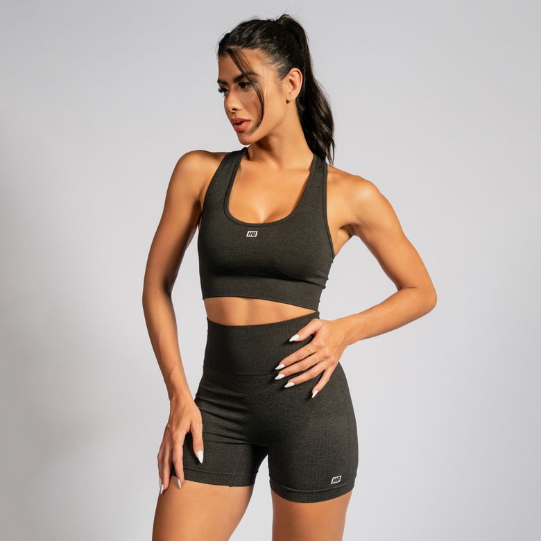 Top Fitness Seamless Mescla Escuro TP1558