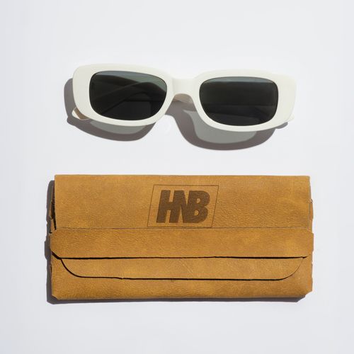 Kit-Oculos-de-Sol-Retangular-Blogueira-Branco---Case-OC017-Branco