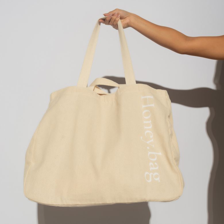 Bolsa Oversized Tote Bag De Algodão Honey BA091