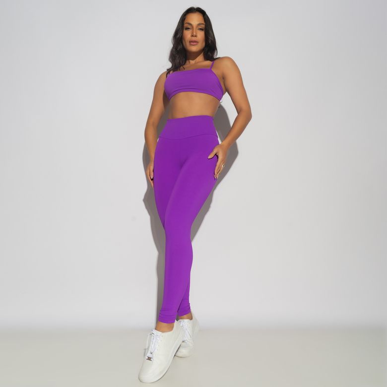 Legging Fitness Roxo Honey Sports Básica LG2193