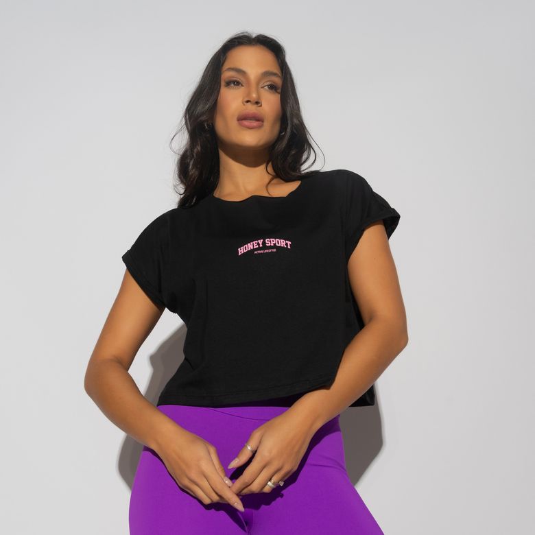Cropped Preto Honey Sports  CR188