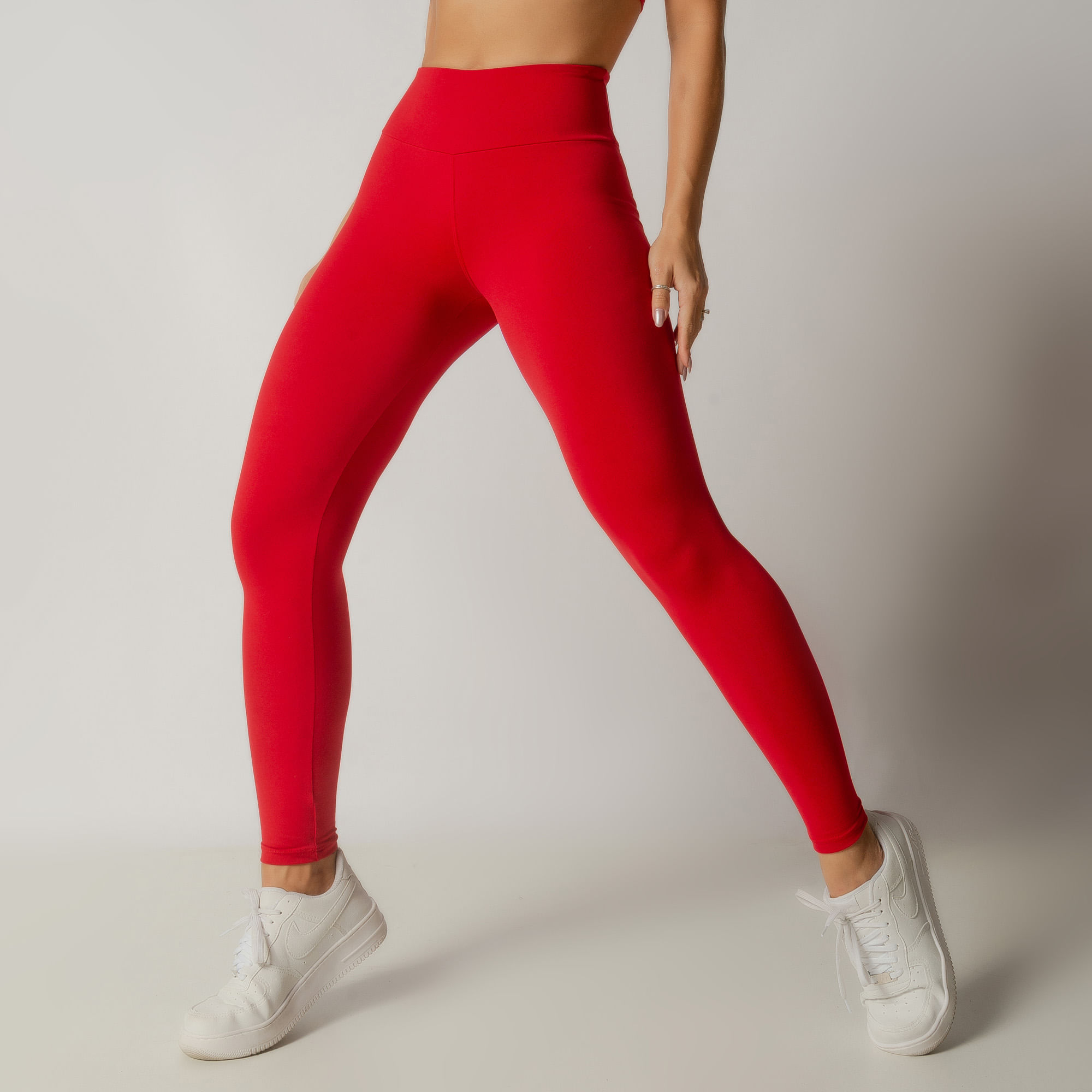 Fitness bottom Legging Hyper Recortes Atlanta Vermelho Haute Red