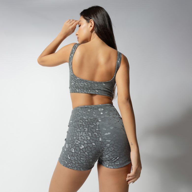 Short Fitness  Cinza Básico Push SH719