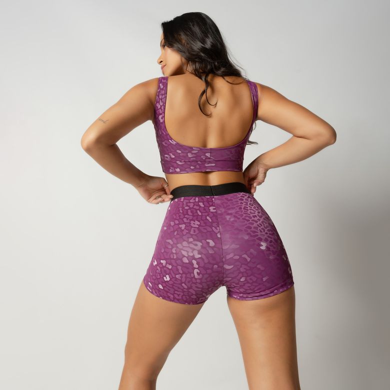 Top Fitness Roxo Transpassado Push TP1647