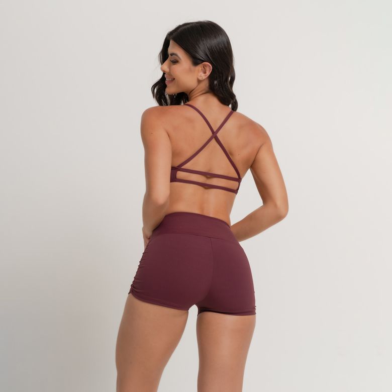 Top Fitness Rubro Decote Franzido TP1704