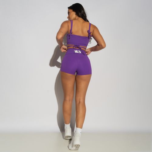 Short-Fitness-Roxo-Honey-Sports-Com-Franzido