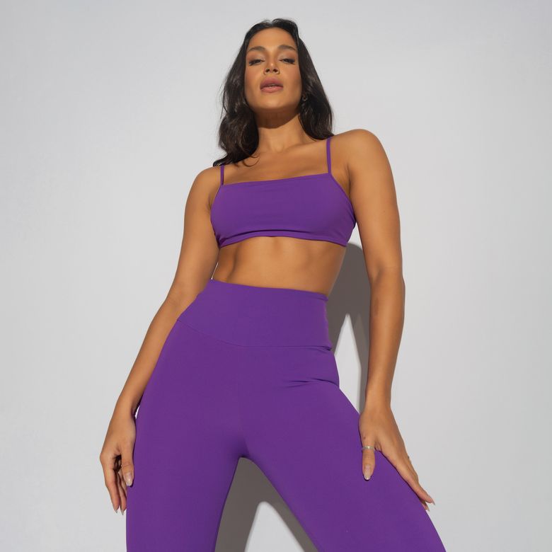 Top Fitness Frente Única Roxo Honey Sports TP1519