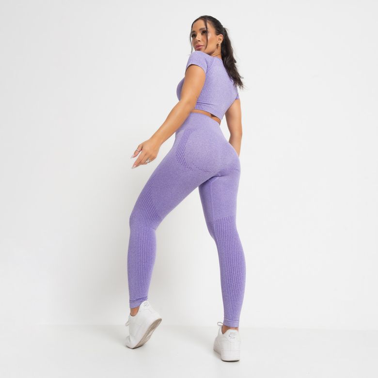 Legging Fitness Seamless Uva Mescla LG2290