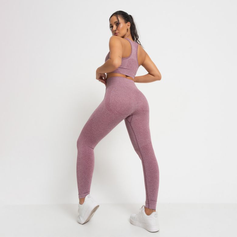 Legging Fitness Seamless Vinho Mescla LG2288