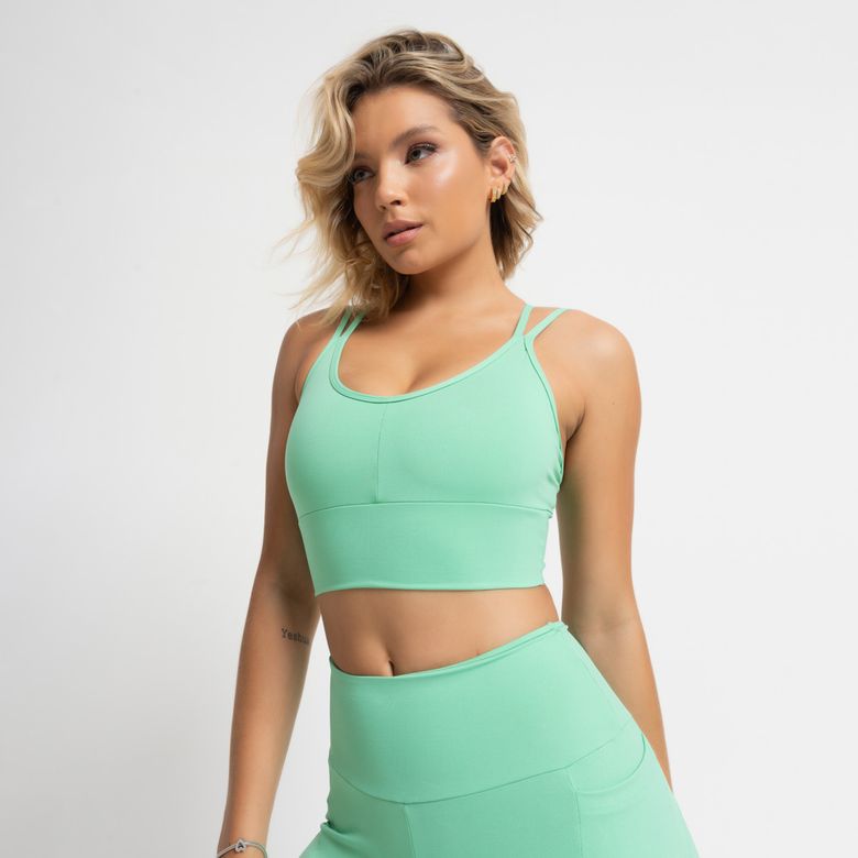 Top Fitness Alcinhas Duplas Verde Honey Club TP1665