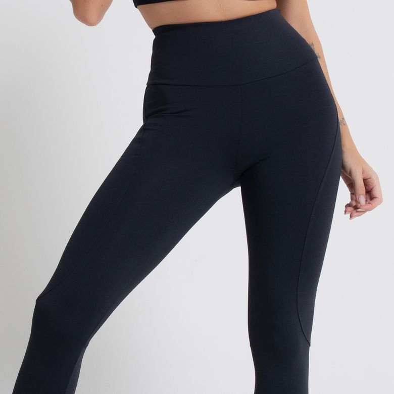 Legging Fitness com Recorte Preta Honey Sports LG2305