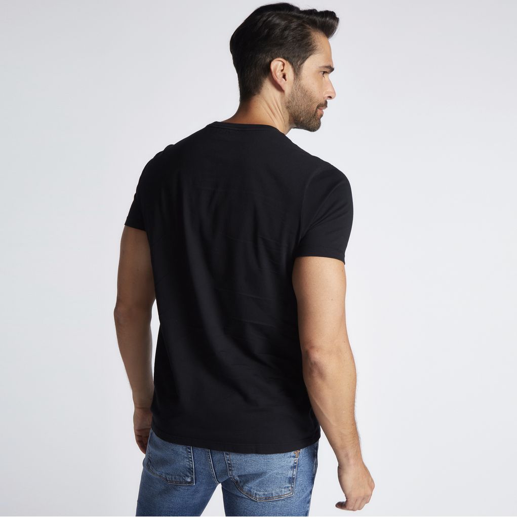 Camiseta-Malha-Masculina-Preta-T-shirt-Book-VT-001