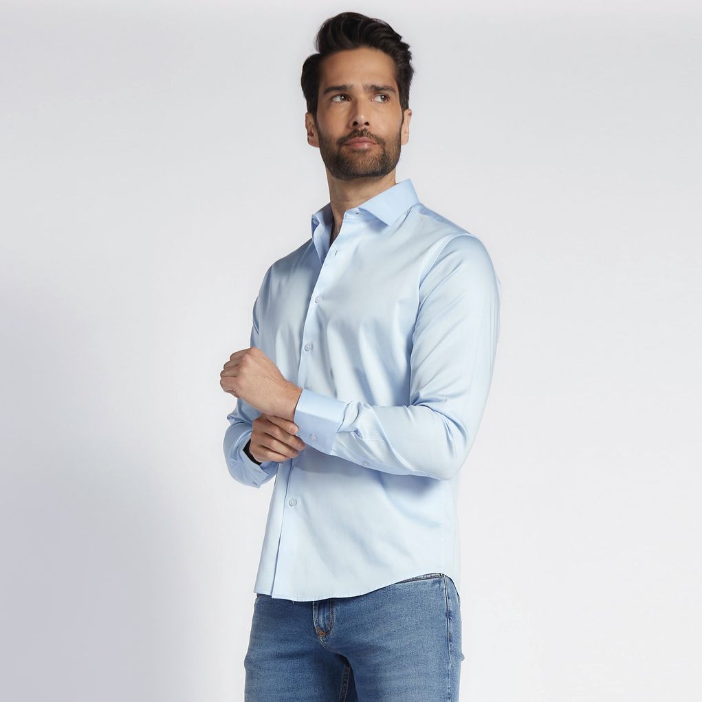 Camisa-Social-Slim-Fit-Masculina-com-Elastano-Azul-Claro-1733