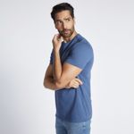 Camiseta-Malha-Masculina-Azul-T-shirt-Book-VT-001