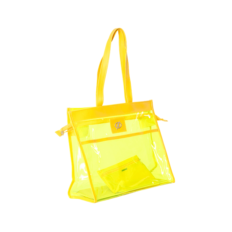 Bolsa Com Transparencia Amarelo Fluor Queensland