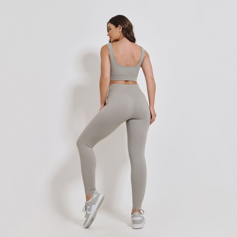 Legging Fitness Sem Costura Cinza LG2341