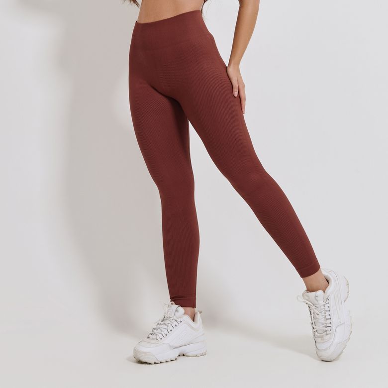 Legging Fitness Sem Costura Marrom LG2342
