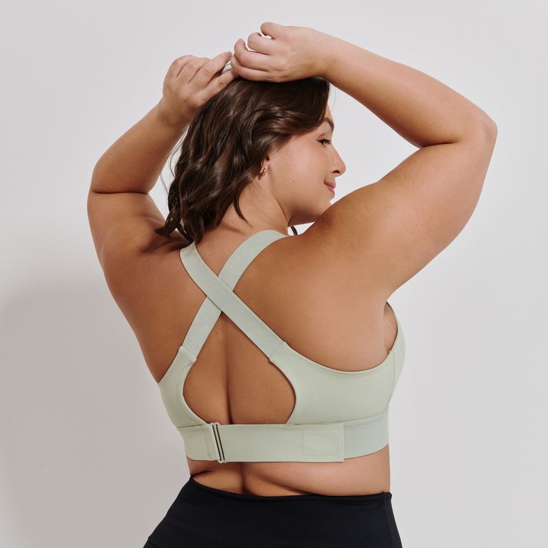 Top Fitness Sustentação Cinza com Zíper e Regulagem TP1790