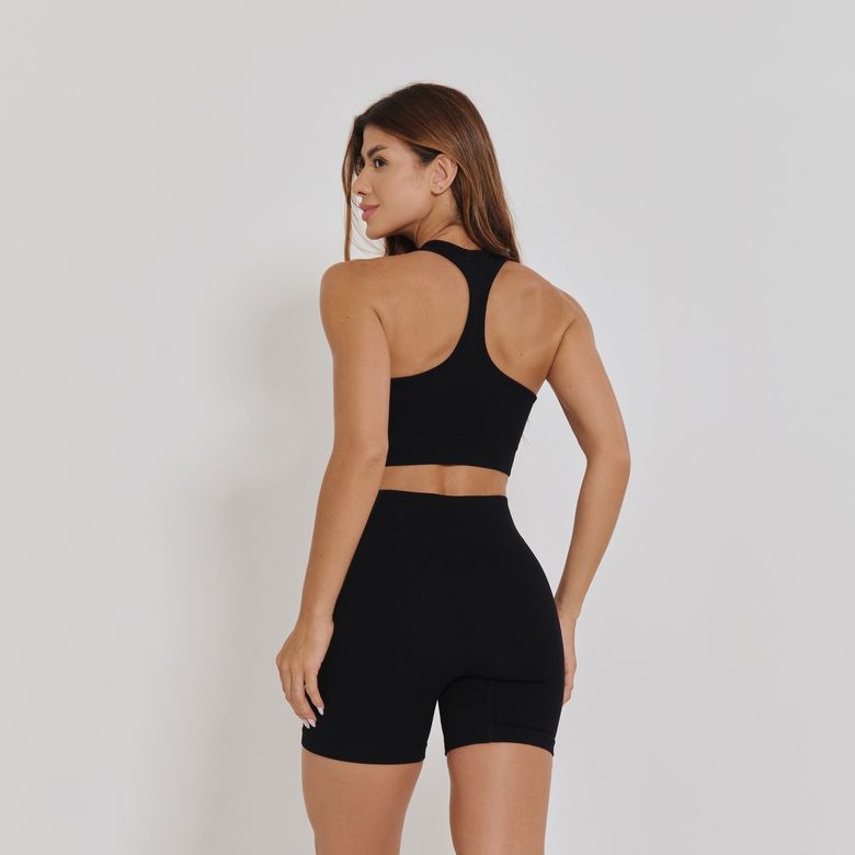 Top Fitness Sem Costura Preto TP1805