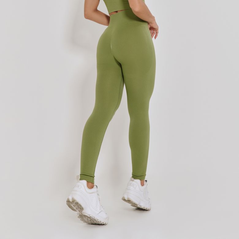 Legging Fitness Sem Costura Básica Verde LG2357