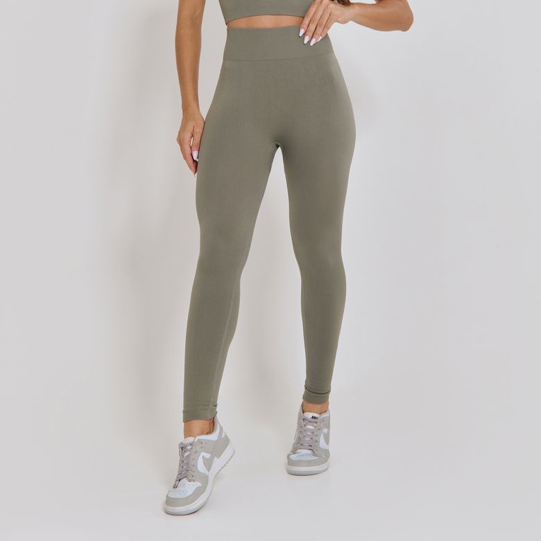 Legging Fitness Sem Costura Básica Cinza LG2358