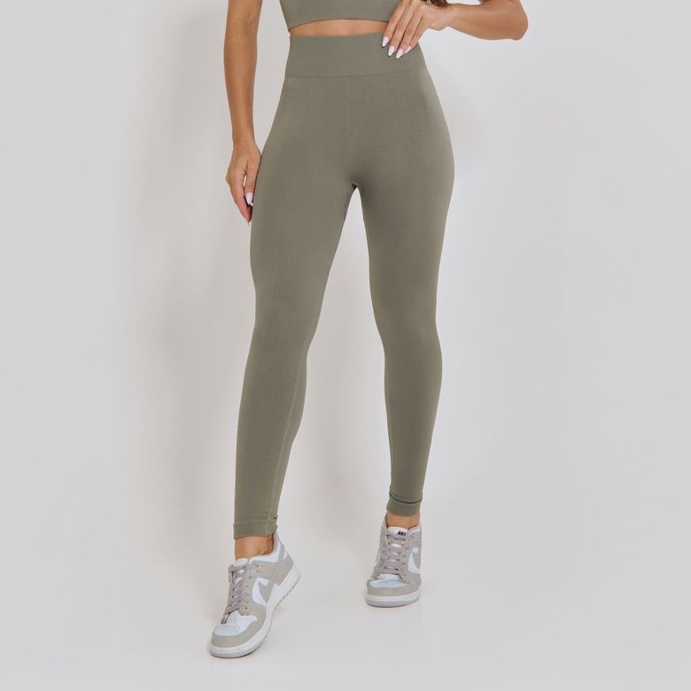 Legging Fitness Sem Costura Básica Cinza LG2358