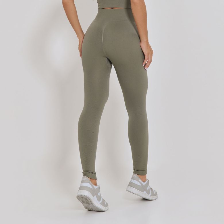 Legging Fitness Sem Costura Básica Cinza LG2358