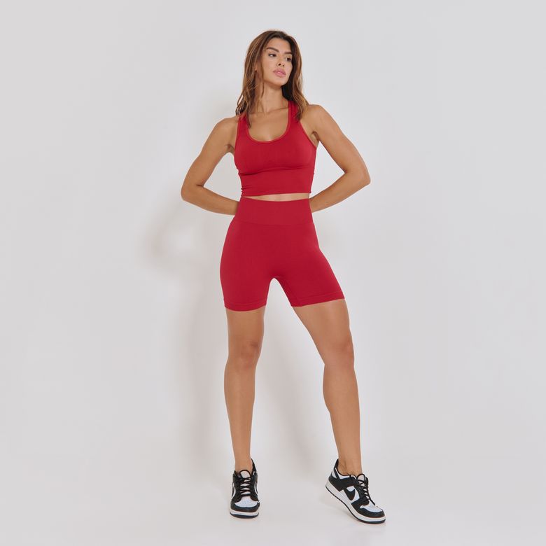 Top Fitness Sem Costura Nadador Vermelho TP1821