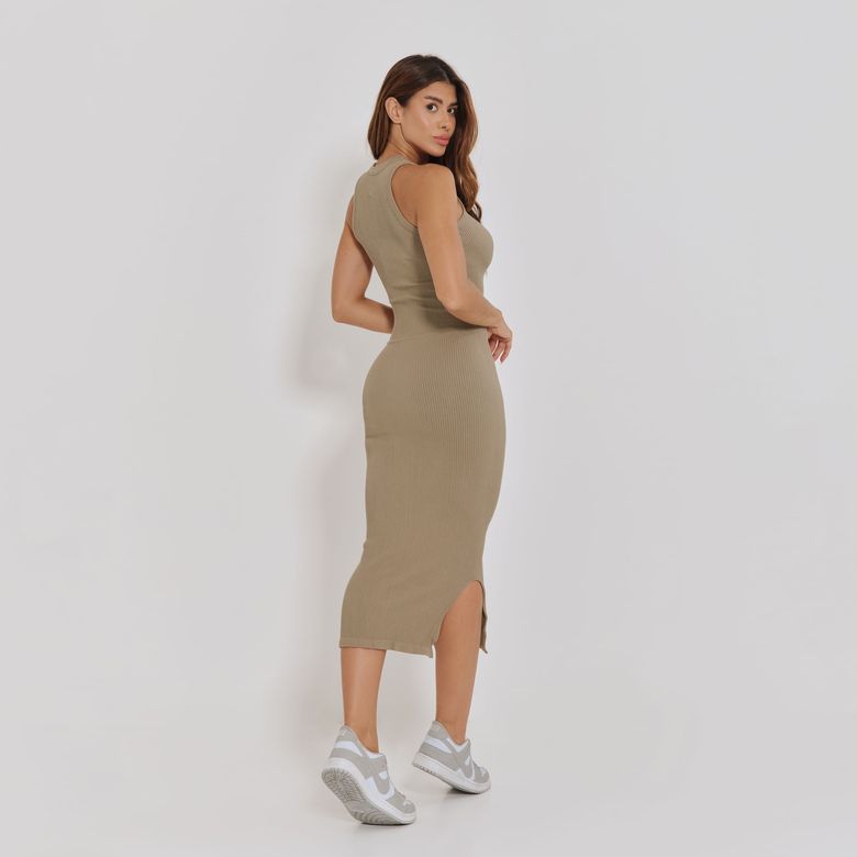 Vestido Sem Costura Nadador Bege VT103