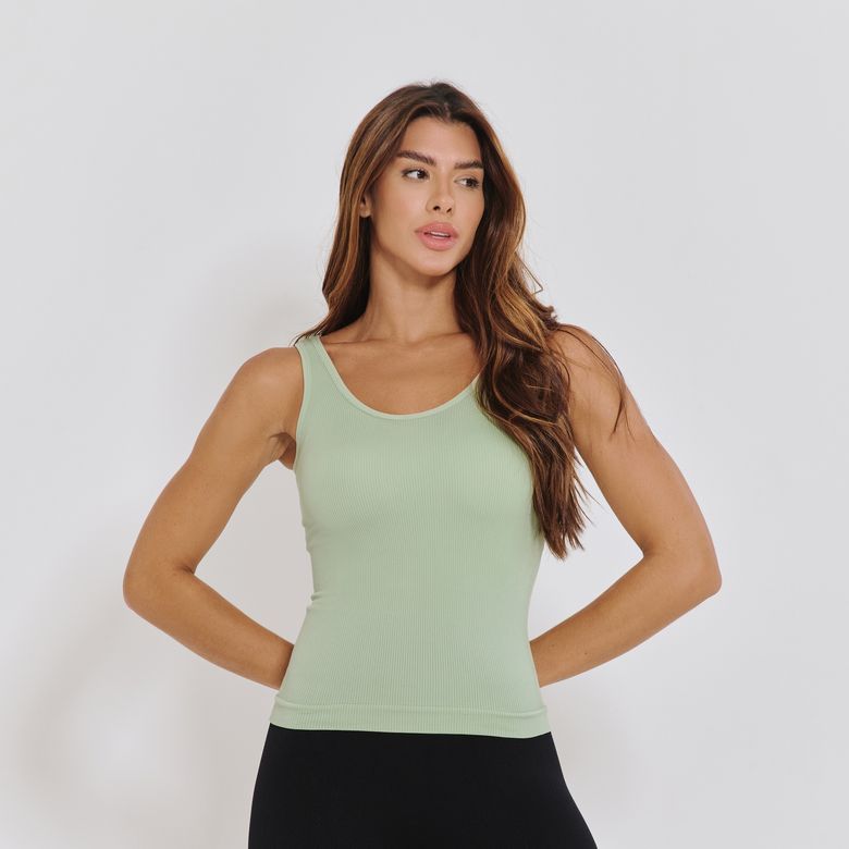 Camiseta Fitness Sem Costura Verde CT862