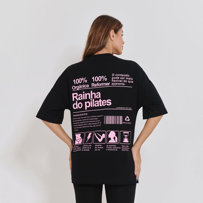 Blusa Fitness Preta Rainha do Pilates BL600