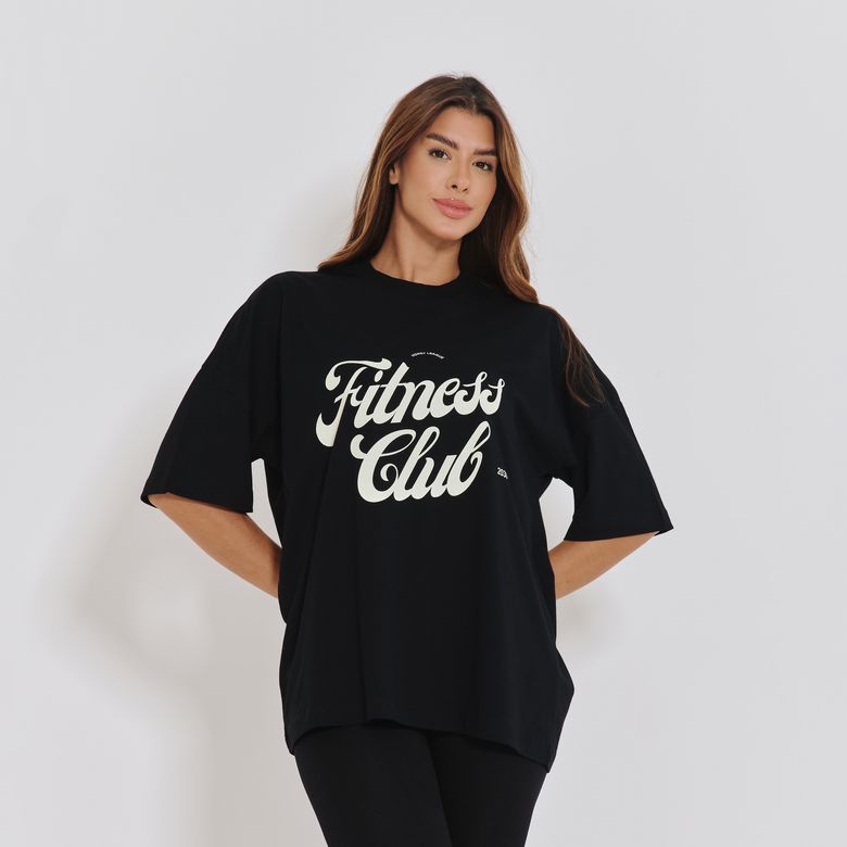Blusa Fitness Preta Fitness Club BL607