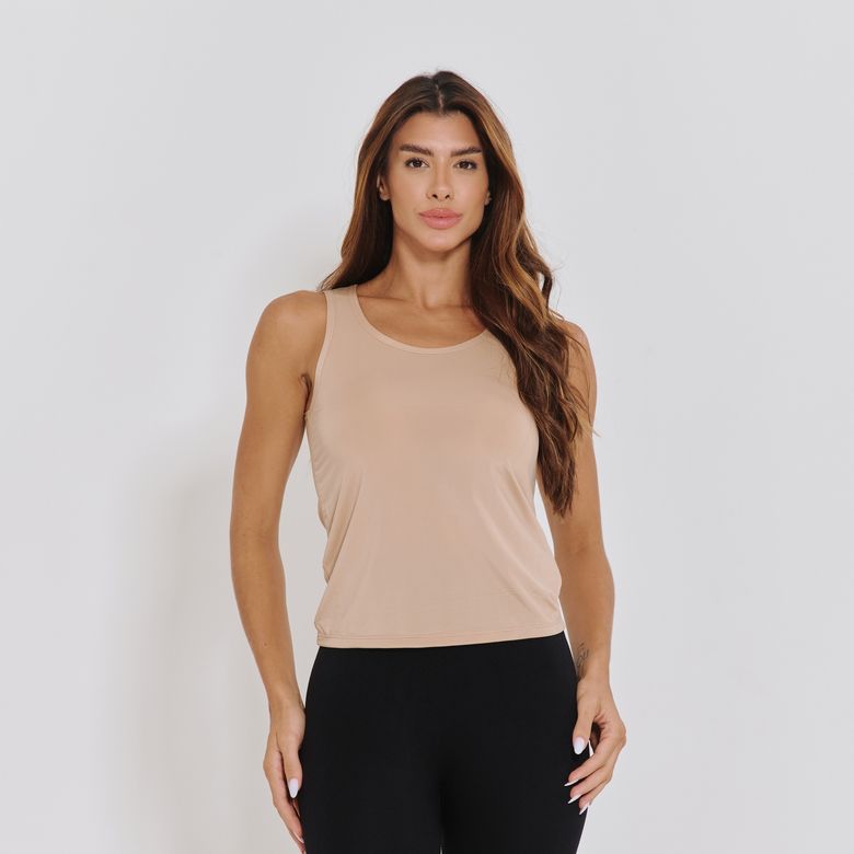 Camiseta Básica Lisa Bege CT854
