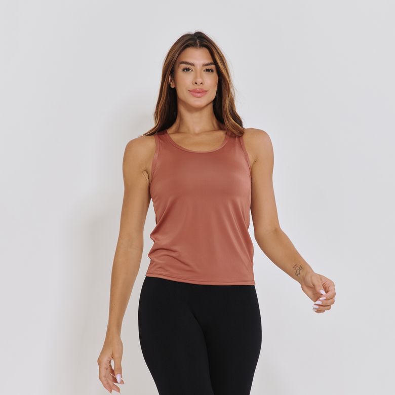 Camiseta Básica Lisa Marrom CT855
