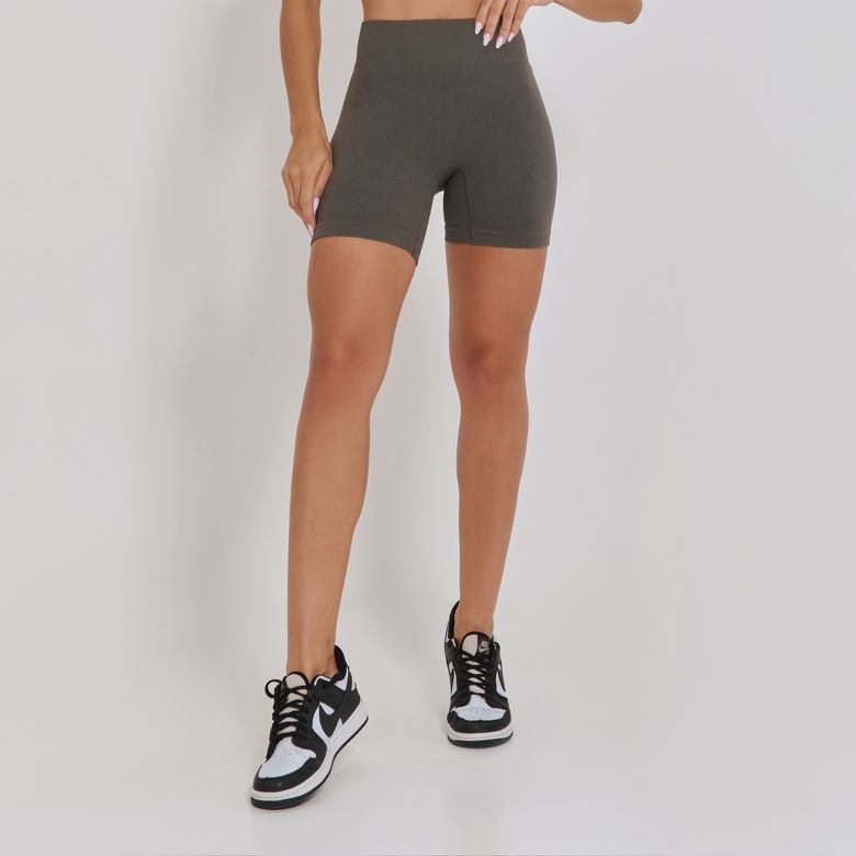 Short Fitness Sem Costura Básico Cinza SH807