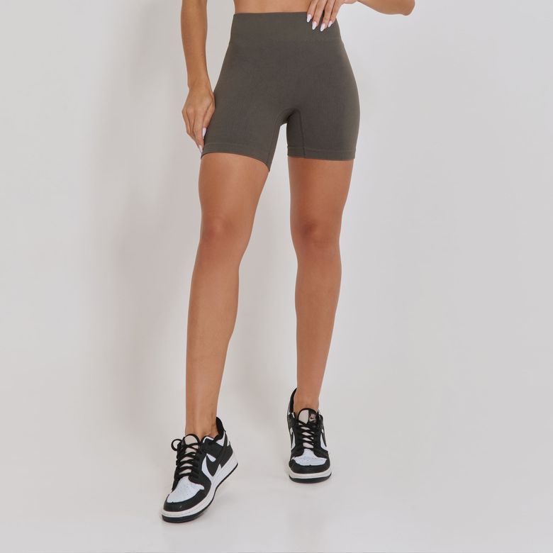 Short Fitness Sem Costura Básico Cinza SH807