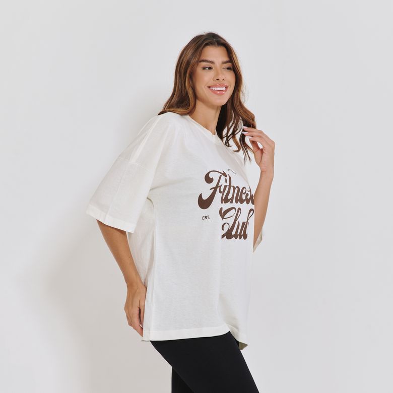 Blusa Fitness Off White Fitness Club BL595