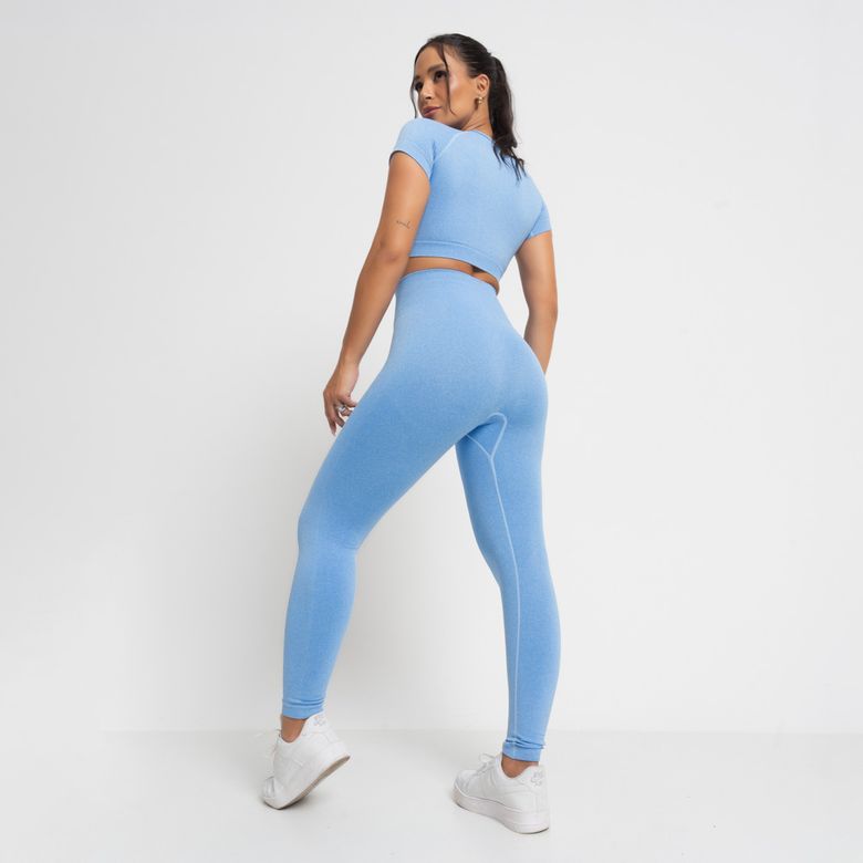 Conjunto Fitness Seamless Mesclado Azul CO459/1